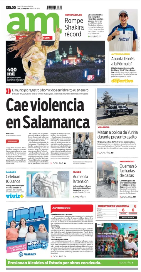 Portada de Am Corredor Industrial del lunes, 2 de marzo de 2026