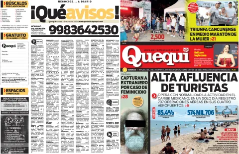 Portada de Quequi (contraportada) del lunes, 2 de marzo de 2026