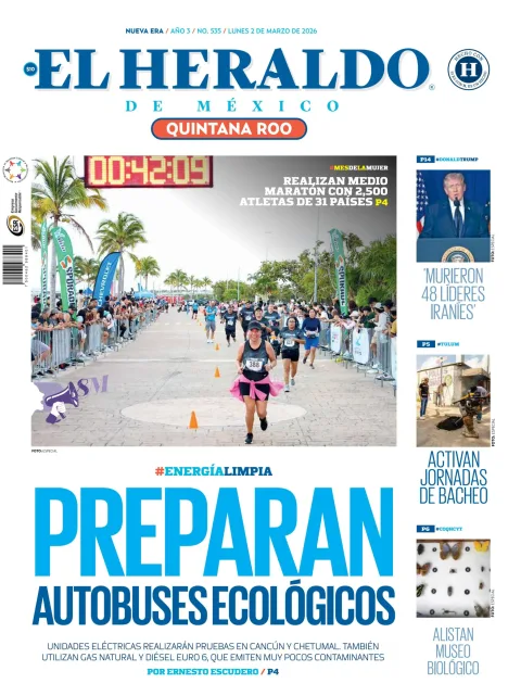 Portada de El Heraldo de Mexico - Quintana Roo