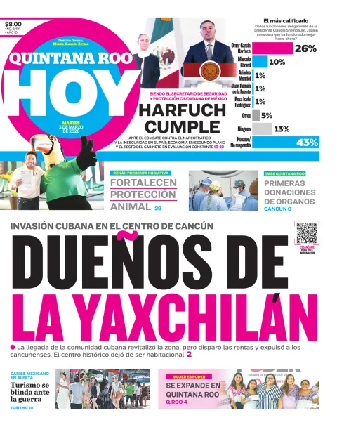 Portada de Quintana Roo Hoy (portada)