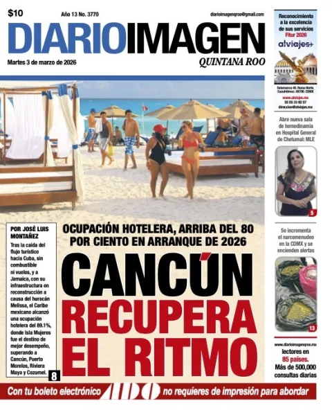 Portada de Diario Imagen Quintana Roo del martes, 3 de marzo de 2026