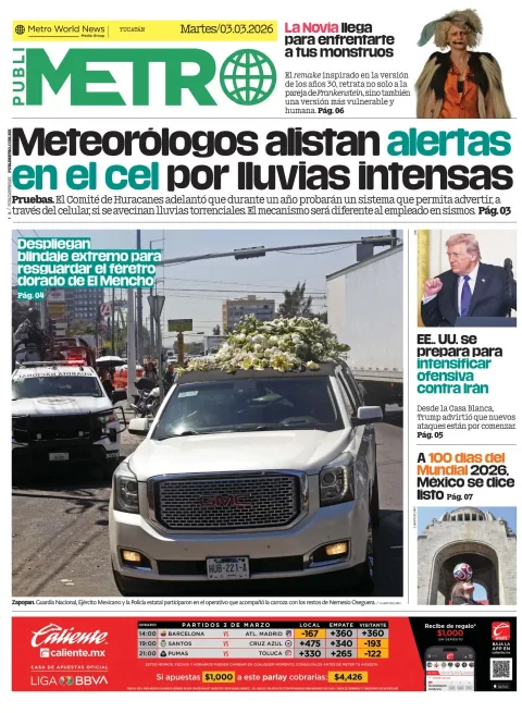 Portada de Publimetro Merida del martes, 3 de marzo de 2026