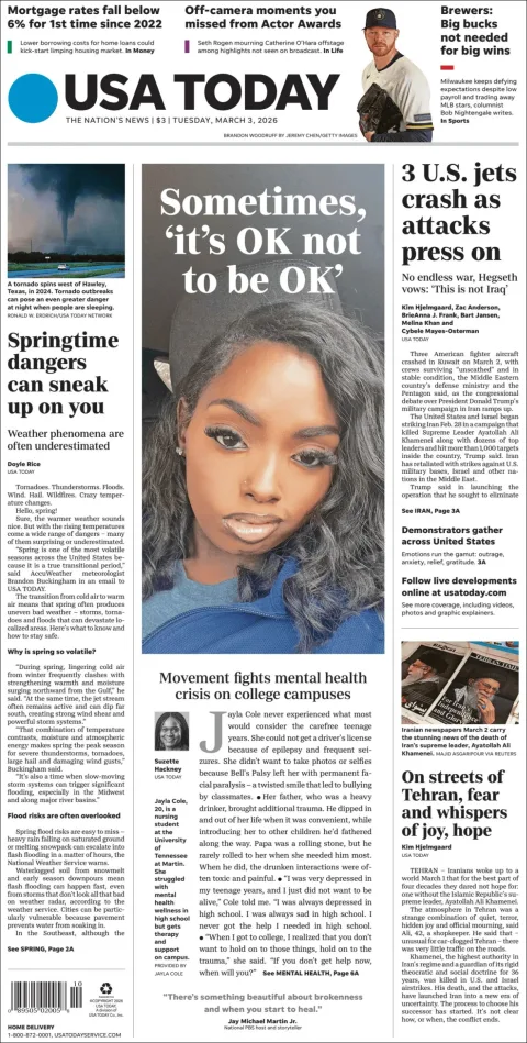 Portada de Usa Today
