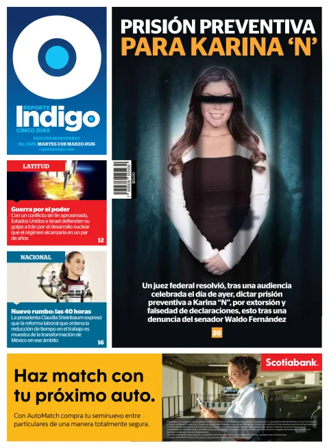 Portada de Reporte Indigo Monterrey del martes, 3 de marzo de 2026