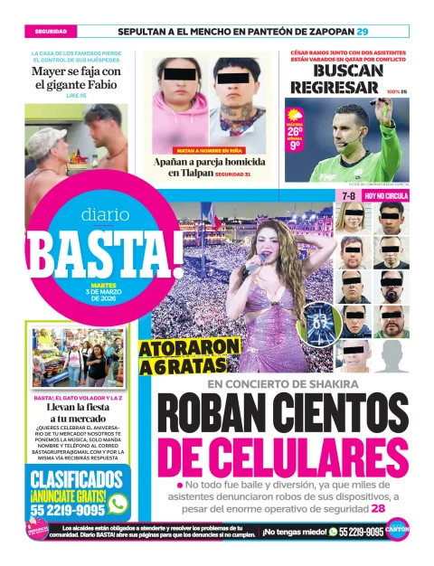 Portada de Basta! (contraportada)