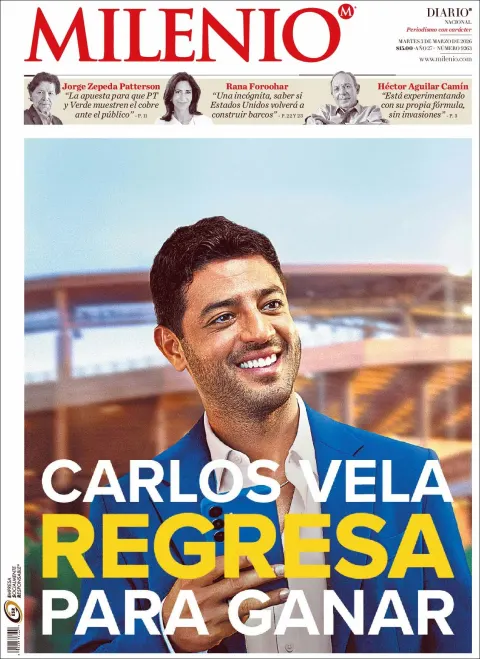 Portada de Milenio del martes, 3 de marzo de 2026