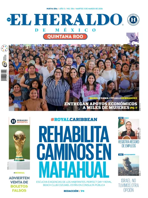 Portada de El Heraldo de Mexico - Quintana Roo