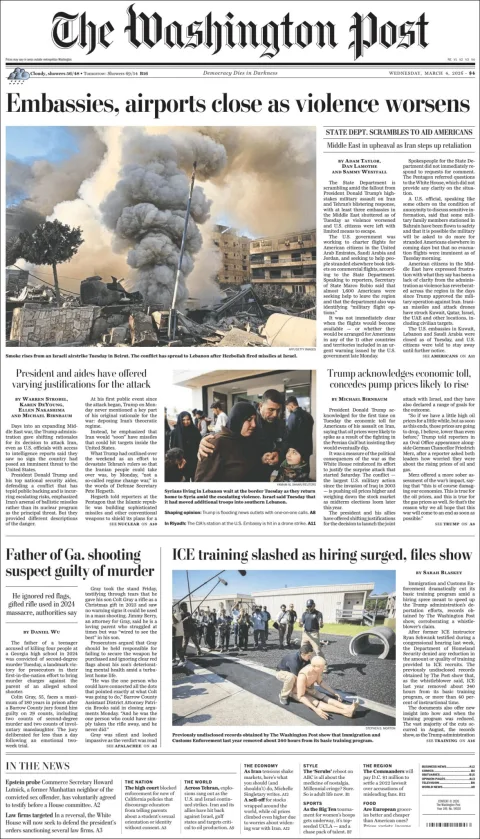 Portada de The Washington Post