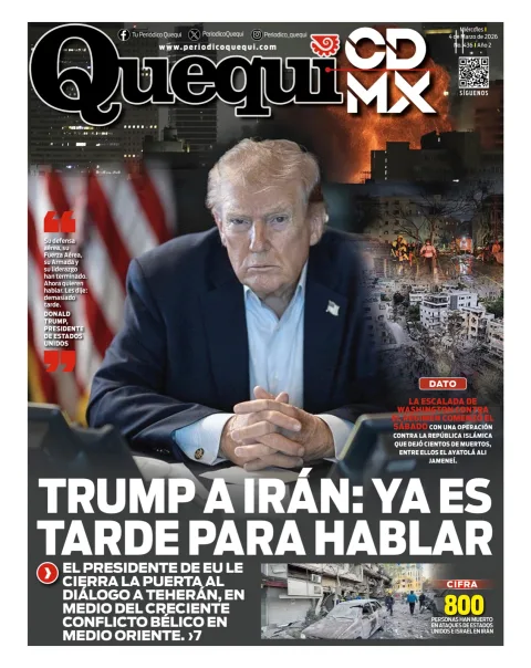 Portada de Quequi CDMX del miércoles, 4 de marzo de 2026