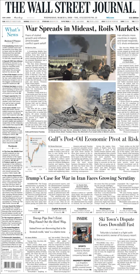 Portada de The Wall Street Journal