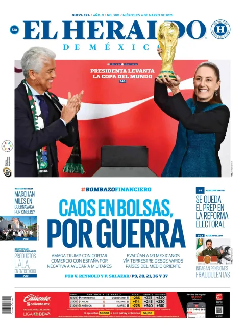 Portada de El Heraldo de Mexico