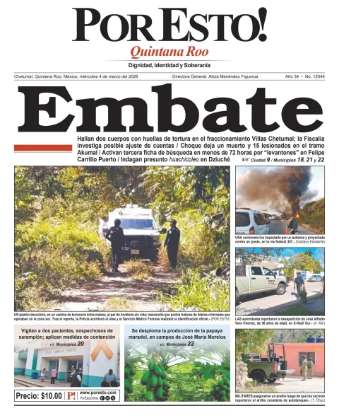 Portada de Por Esto (quintana Roo Chetumal)