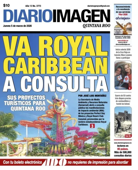 Portada de Diario Imagen Quintana Roo del jueves, 5 de marzo de 2026