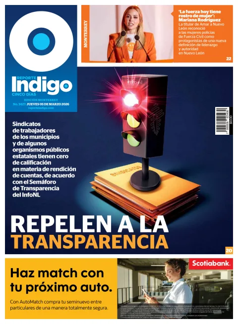 Portada de Reporte Indigo Monterrey del jueves, 5 de marzo de 2026