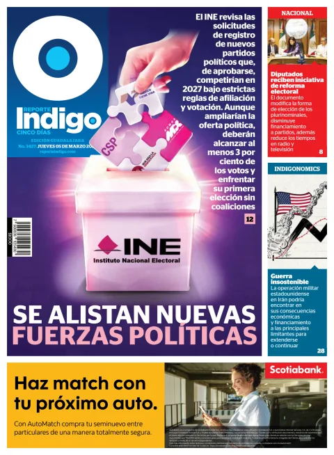 Portada de Reporte Indigo Guadalajara del jueves, 5 de marzo de 2026