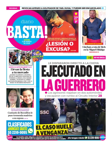 Portada de Basta! (contraportada)