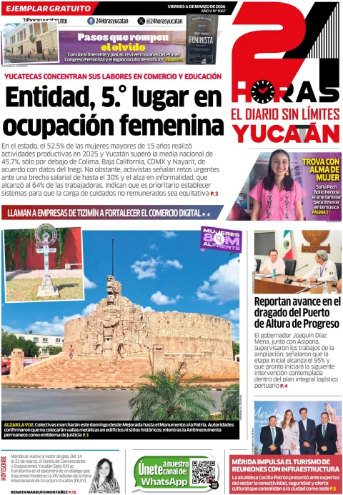Portada de 24 Horas Yucatan
