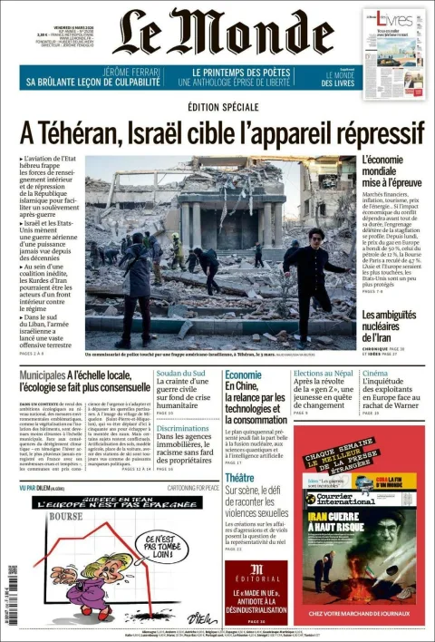 Portada de Le Monde del 2026-03-06