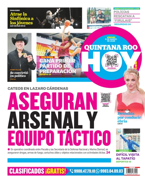 Portada de Quintana Roo Hoy (contraportada)