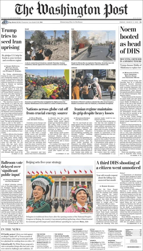 Portada de The Washington Post