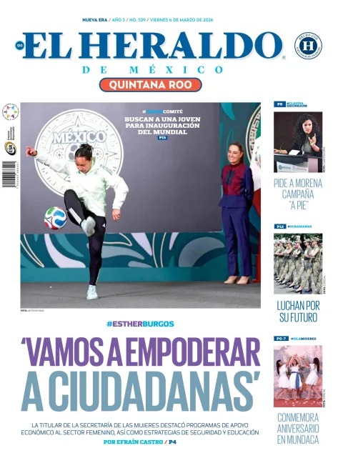 Portada de El Heraldo de Mexico - Quintana Roo
