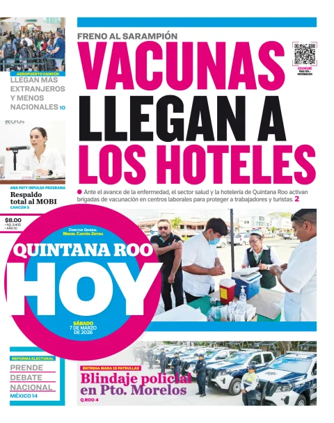 Portada de Quintana Roo Hoy (portada)