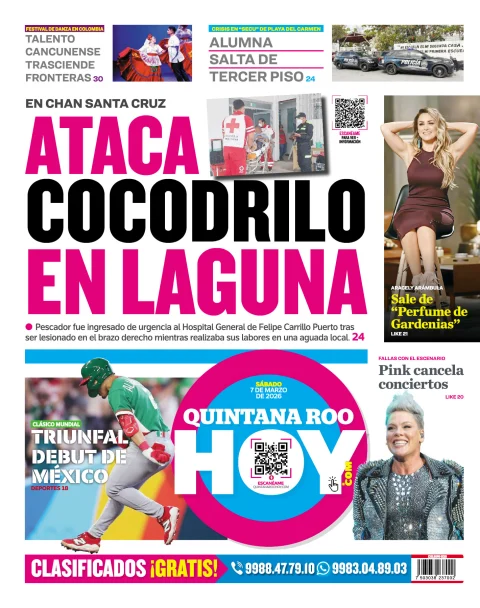 Portada de Quintana Roo Hoy (contraportada)