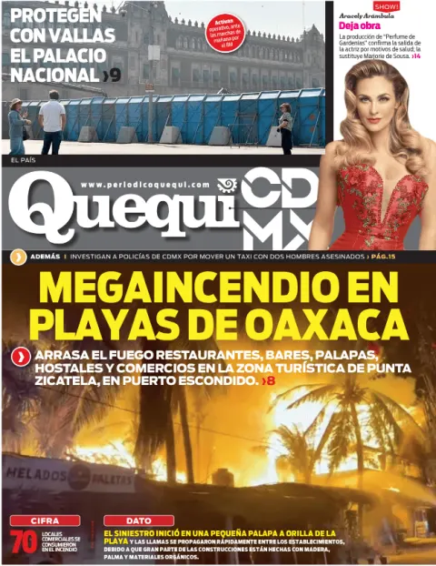 Portada de Quequi CDMX (contraportada) del sábado, 7 de marzo de 2026