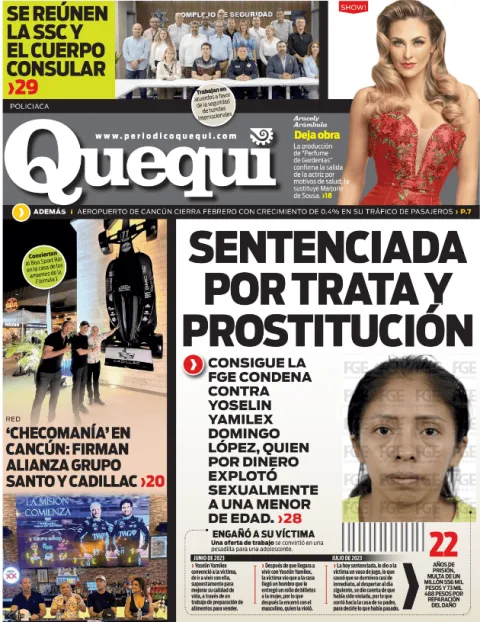 Portada de Quequi (contraportada) del domingo, 29 de marzo de 2026