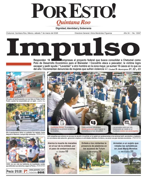 Portada de Por Esto (quintana Roo Chetumal)