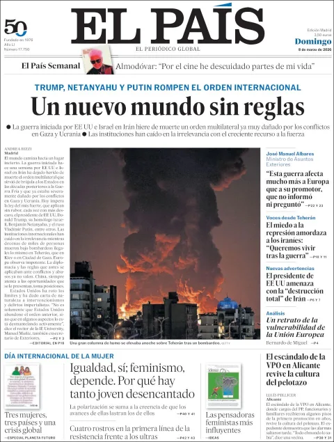 Portada de El Pais