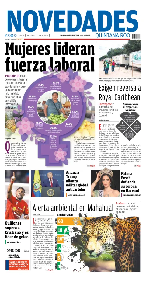 Portada de Novedades Quintana Roo