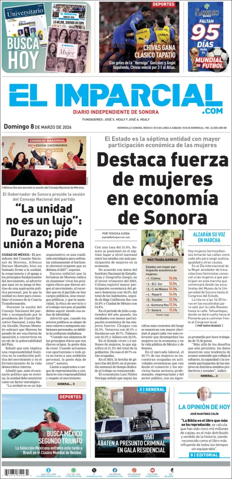 Portada de El Imparcial