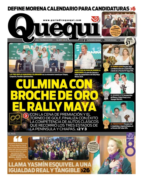 Portada de Quequi del lunes, 9 de marzo de 2026