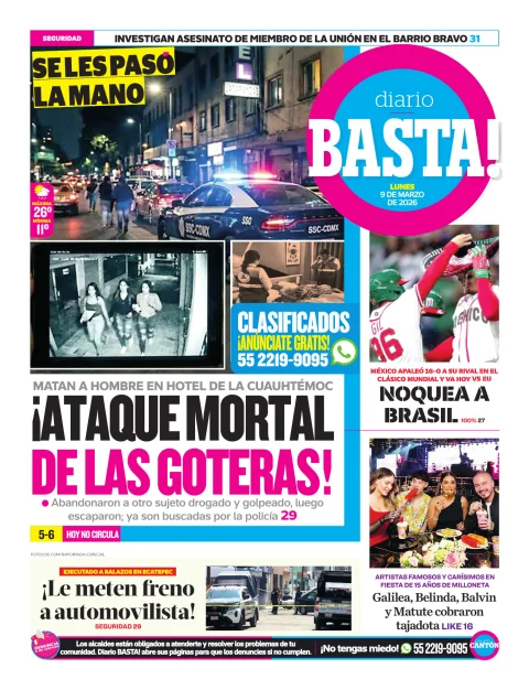 Portada de Basta! (contraportada)