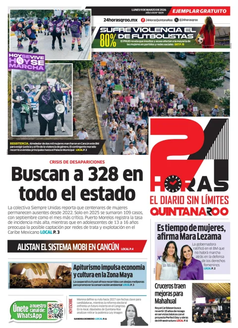 Portada de 24 Horas Quintana Roo
