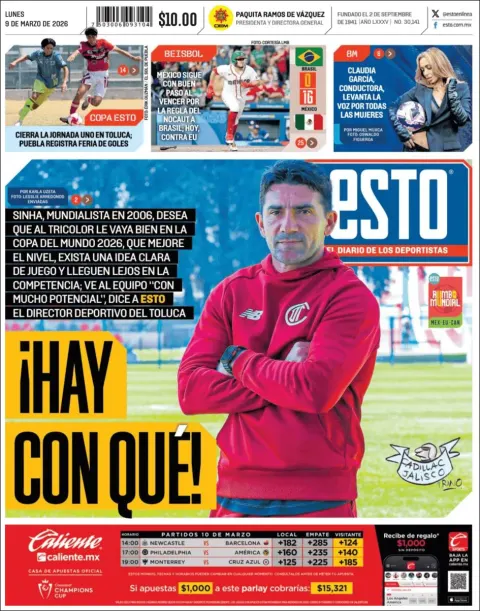 Portada de Esto del lunes, 9 de marzo de 2026