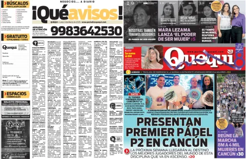 Portada de Quequi (contraportada) del lunes, 9 de marzo de 2026