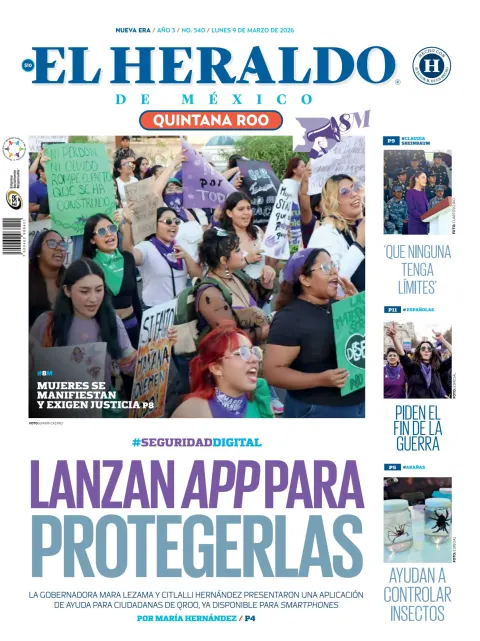 Portada de El Heraldo de Mexico - Quintana Roo