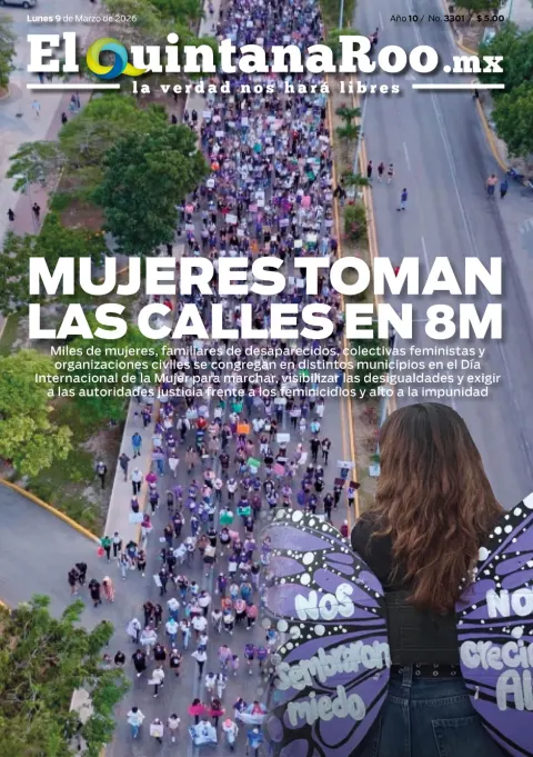 Portada de El Quintana Roo (portada) del lunes, 9 de marzo de 2026