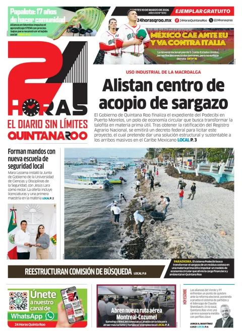 Portada de 24 Horas Quintana Roo