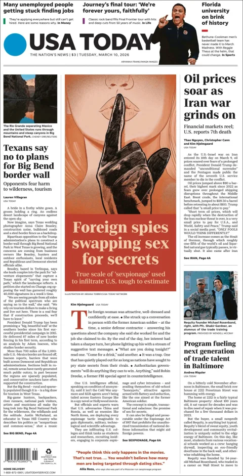 Portada de Usa Today