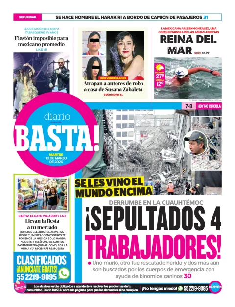 Portada de Basta! (contraportada)
