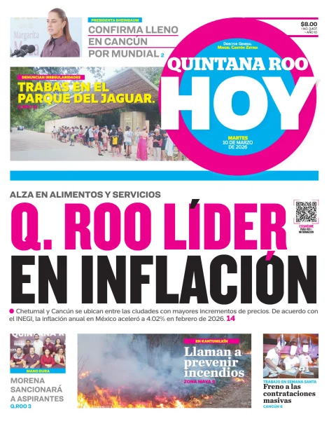 Portada de Quintana Roo Hoy (portada)