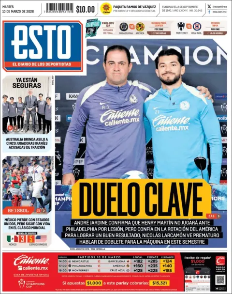 Portada de Esto del martes, 10 de marzo de 2026
