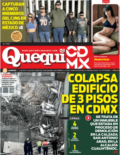 Portada de Quequi CDMX (contraportada) del martes, 10 de marzo de 2026