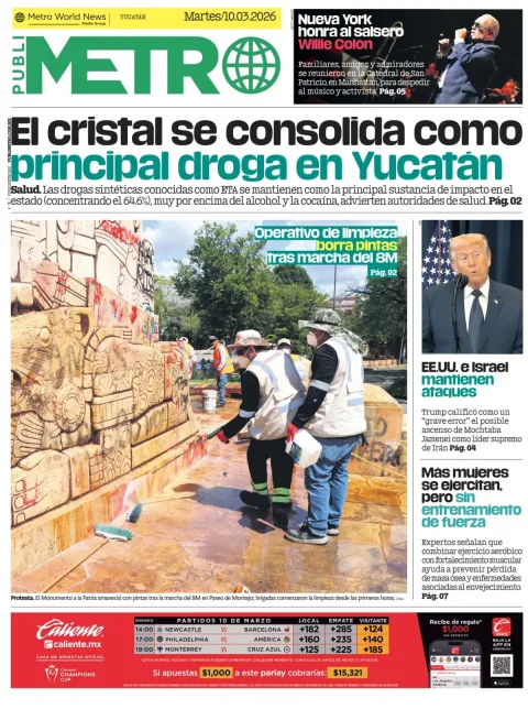 Portada de Publimetro Merida del martes, 10 de marzo de 2026