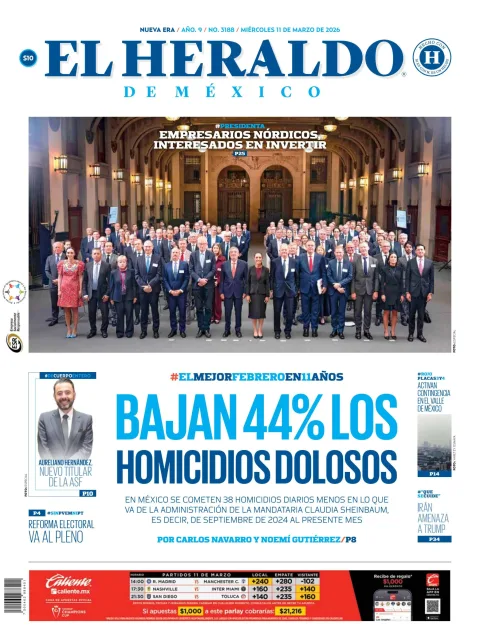 Portada de El Heraldo de Mexico