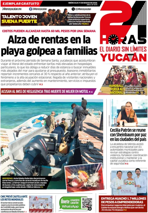 Portada de 24 Horas Yucatan