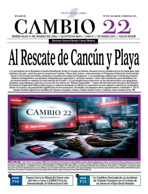Portada de Diario Cambio 22 (portada)